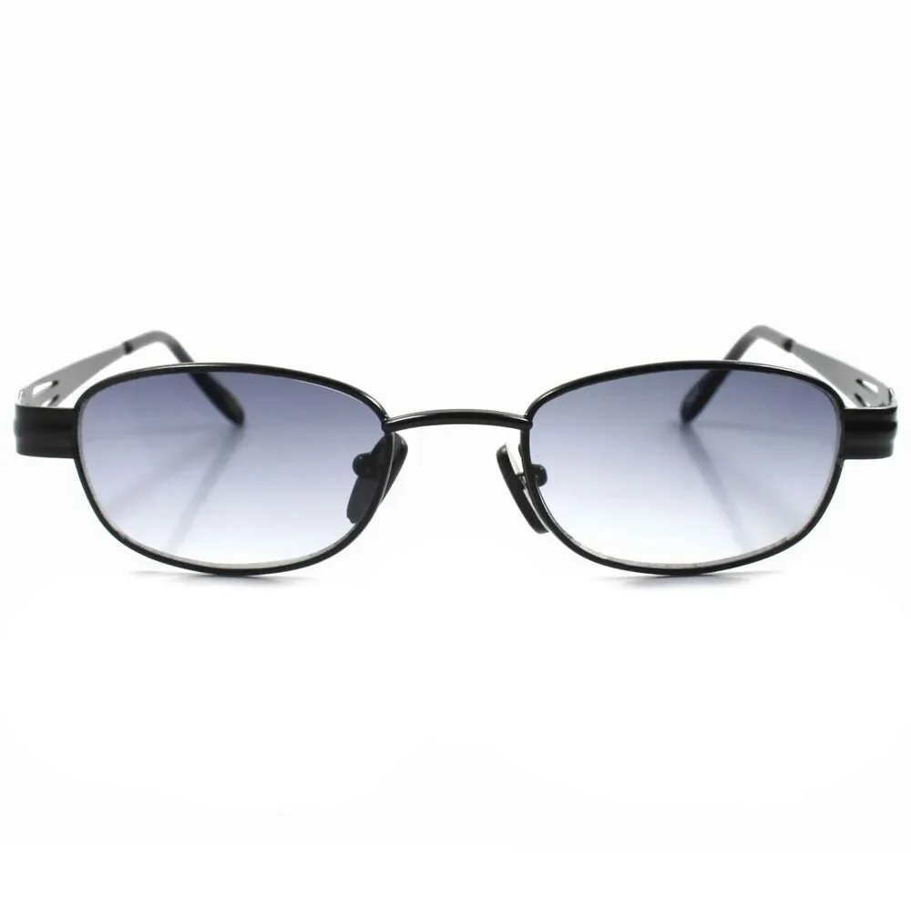Old Fashion Vintage Retro 80s Hip Mens Womens Black Rectangle Hipster Sunglasses